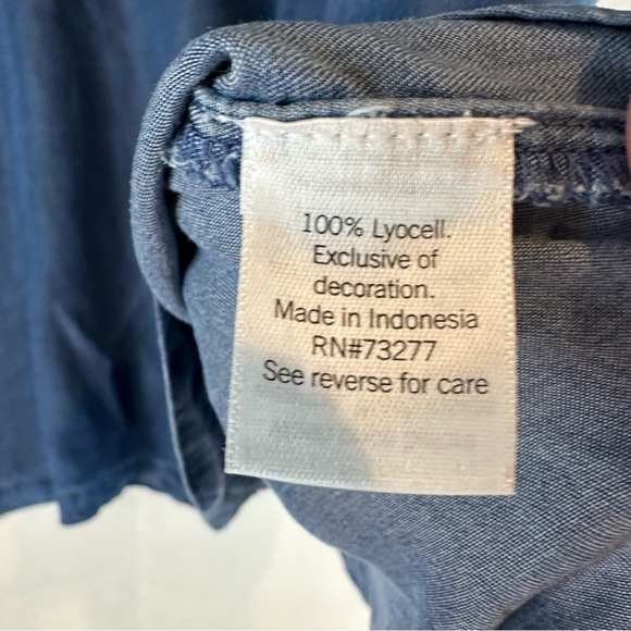 LC LAUREN CONRAD Women’s Size 2X T-Shirt Top Blouse Tee Chambray NWT - Picture 16 of 16